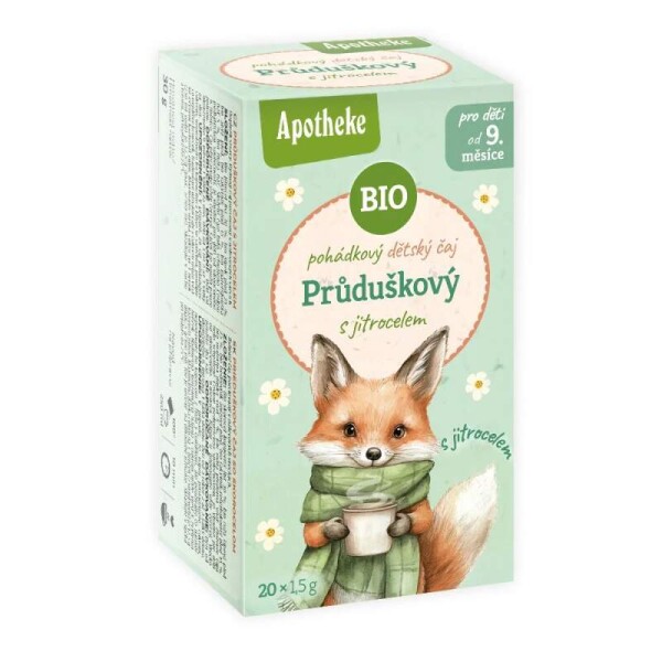 Apotheke pohádkový čaj Průduškový s jitrocelem 20x1,5g s liškou
