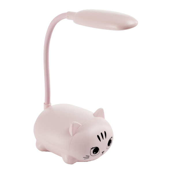 Miquelrius B2F - LED lampička, Night Kitty, teplé světlo, USB napájení, růžová