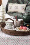 GREEN GATE Latte cup Carty White 300 ml, zelená barva, porcelán 300ml