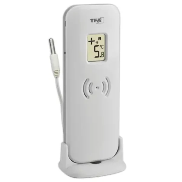 TFA 30.3255.02 / Bezdrátové čidlo teploty s kabelovým senzorem / -40 až +60 °C / dosah 100 m / 433 MHz / kabel 200 cm