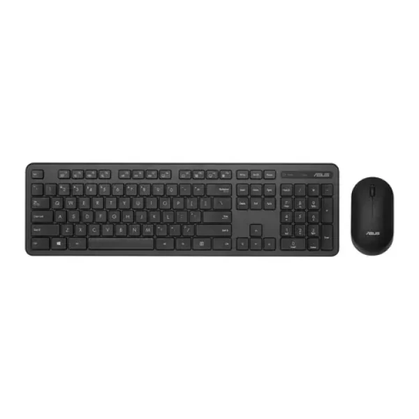 ASUS CW100 černá / Set bezdrátová klávesnice + myš / 2.4 GHz / 1600 DPI / USB-A / optický switch (90XB0700-BKM0Q0)