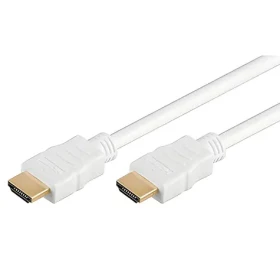 Neutralle HDMI 2.0 bílá / HDMI kabel / samec - samec / pozlacené konektory / Ethernet / 0,5 m (61017)