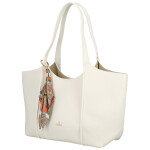 Moderní dámská koženková kabelka na rameno Olga, béžová