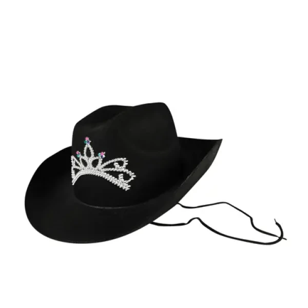 Rappa Klobouk kovbojský černý s korunkou dámský