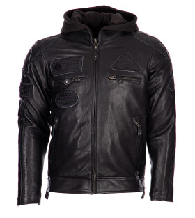 Pánská Kožená Bunda Brixton Collection All Black Černá Velikost: 8XL