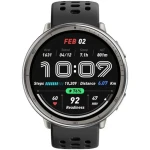 Amazfit Active 2 Round černo-stříbrná / chytré hodinky / 1.32" AMOLED / 5ATM / BT 5.2 / GPS (10591)