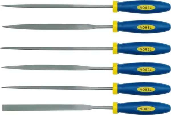Vorel Sada jehlových pilníků 180 mm 6 ks / Sada pilníků / Na kov / 6 ks