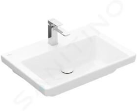 VILLEROY & BOCH - Subway 3.0 Umyvadlo 650x470 mm, bez přepadu, otvor pro baterii, CeramicPlus, Stone White 4A7068RW