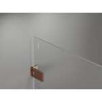 MEXEN/S - Lunar-F L sprchový kout skládací dveře pravá 1000 x 70, transparent, růžové zlato 836L-100-070-60-00-P