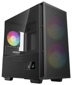 DEEPCOOL CH360 DIGITAL černá / mATX / 1x USB-A 3.0 / 1x USB-C 3.0 / 2x 140mm / 1x 120mm / displej / bez zdroje (R-CH360-BKAPE3D-G-1)