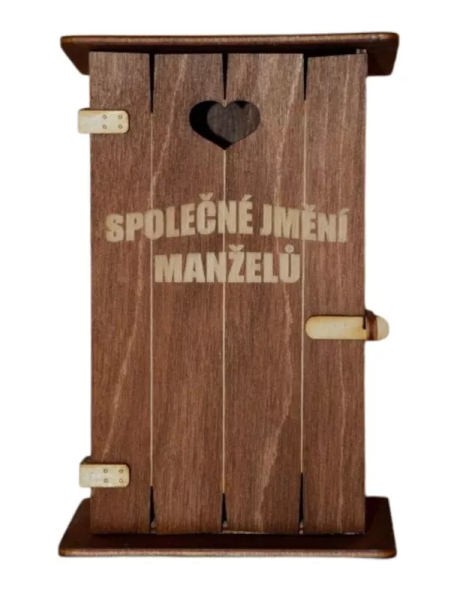 Mdeco Pokladnička kadibudka dřevěná - Společné jmění manželů