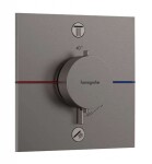 HANSGROHE - ShowerSelect Comfort Termostatická baterie pod omítku, pro 2 spotřebiče, kartáčovaný černý chrom 15572340