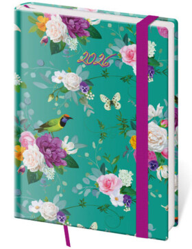 Diář 2026 denní B6 Vario - Romance s gumičkou