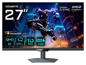 27" GIGABYTE M27Q2 QD černá / Monitor / SS-IPS / 2560x1440 / 200Hz / HDMI + DP + USB-C / KVM (M27Q2 EK)