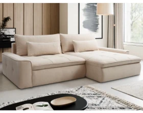 Rohová sedačka Athos, krémová látka
