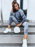 Dámská grafitová velurová souprava SO COMFY FashionStreet AY0885 L/XL