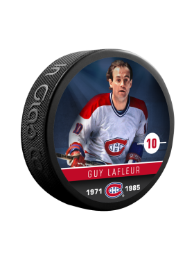 Inglasco / Sherwood Puk Guy Lafleur #10 Montreal Canadiens Souvenir Collector Hockey Puck