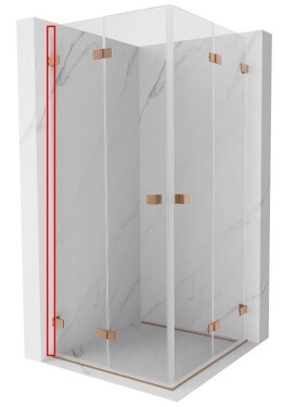 MEXEN - LUNAR nástěnná lišta 200 cm 1 ks, pro 832 836 pro sklo 6mm měď kartáčovaná 830-14-65