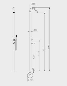 Eichenwald Ideal Sprcha Sylt gold se studenou a teplou vodou