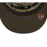 New Era Pánská kšiltovka Houston Texans NFL 2025 Salute to Service 9FIFTY Split Panel Trucker Snapback