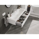 MEXEN/S - Orio koupelnová skříňka 120 cm s umyvadlem Vela, 1 šuplík, bílá mat 91A10-12023-1-BF01-W23M01