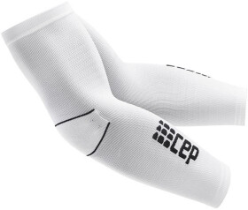 CEP Pažní white/black - CEP unisexové pažní kompresní návleky - bílá / černá Velikost: III (29-32 cm obvod bicepsu, délka 48-56cm)