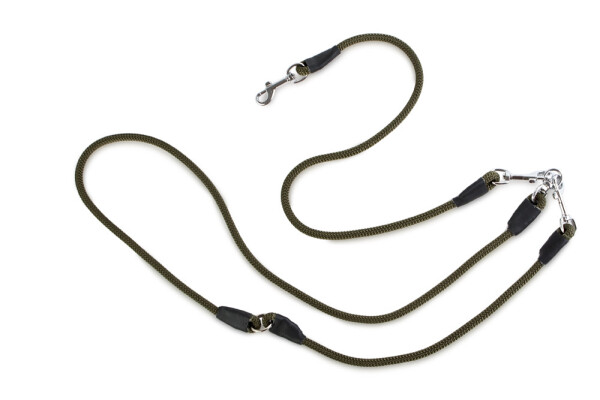 Firedog lovecké vodítko 8 mm x 265 cm s karabinou, khaki Délka: 230 cm - S/M