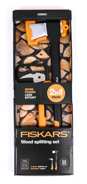 Fiskars 1025438 Štípací sekera Fiskars X21 + sapina Sapina XA2 (1025438)