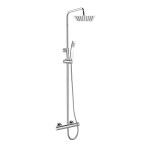 Mereo Termostatická sprchová baterie s talířovou hranatou slim sprchou, nerez CB60104TSD