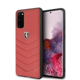 Ferrari Heritage červená / Tvrzený zadní kryt / pro Samsung Galaxy S20 G980 (FEHQUHCS62RE)
