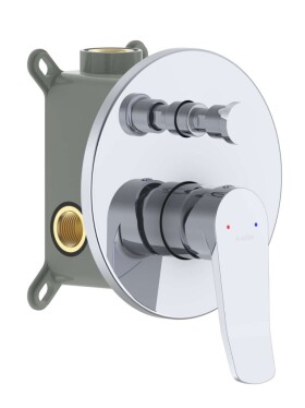 Kielle - Nefia Baterie pod omítku pro 2 spotřebiče, s tělesem, chrom 10327200