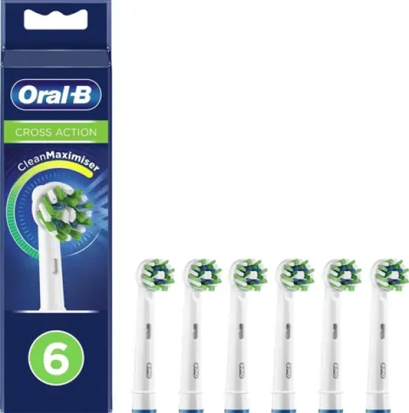 Oral-B CrossAction Clean Maximiser bílá / náhradní hlavice / 6 ks (4210201376040)