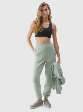 Dámské tepláky typu jogger organickou bavlnou 4F zelené