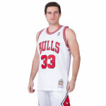 Mitchell Ness Chicago Bulls NBA Home Swingman Jersey Bulls 97-98 Scottie Pippen SMJYAC18054-CBUWHIT97SPI Pánské oblečení