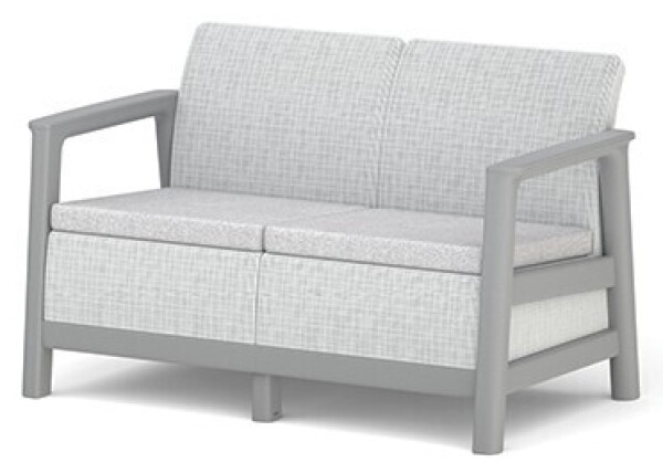 KETER SCANDI LINEA 2 SEATER SOFA - Ash grey/Storm grey