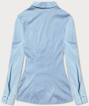 Světle modrá drobně pruhovaná dámská košile (SSY2026) odstíny modré S (36)