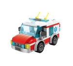 Mamido Stavebnice sanitky 173 dílků Medical Rescue s figurkami MT1126