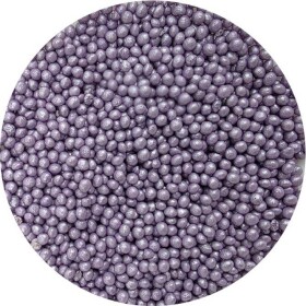 Cukrovo-rýžové perly levandulové perleťové 3-4mm 80g - I LOVE CAKES