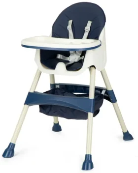 ECOTOYS Jídelní židlička 2v1 modrá / od 6 měsíců (HC-823 BLUE)