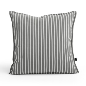 HAY Venkovní polštář Terrazza Grey Bold Stripe 50 × 50 cm, šedá barva, textil