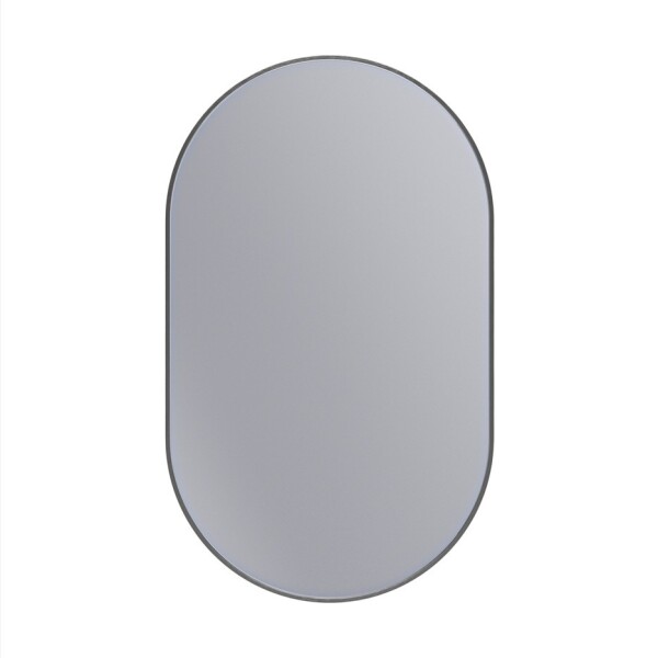 Erga Oval, oválné zrcadlo 60x100cm, černý rám, ERG-V01-OVAL-6010-BK