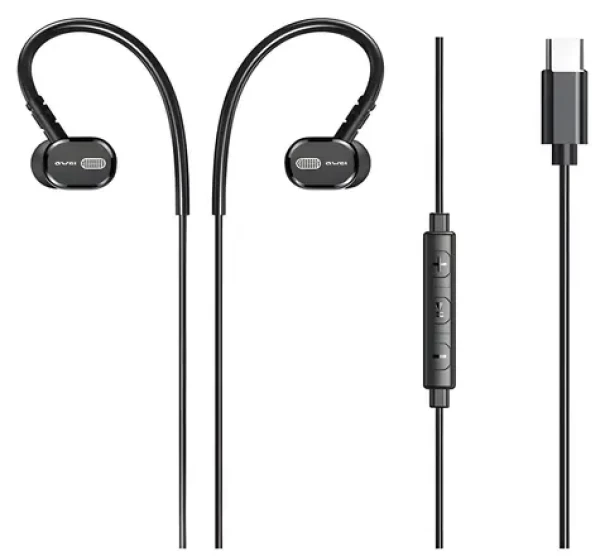 AWEI TC-6 černá / Sluchátka / USB-C / Stereo (TC-6)