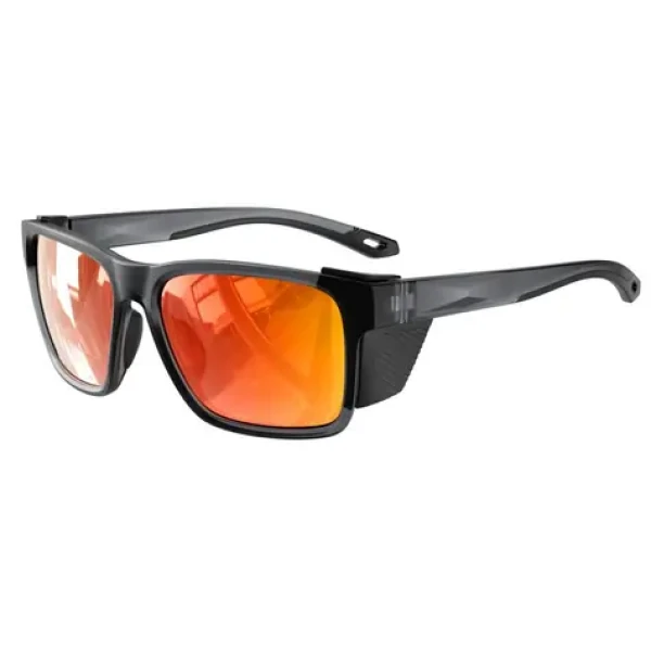 VeyRey Sportovní polarizační sluneční brýle Binow černá obruba oranžová skla (8596545423418)