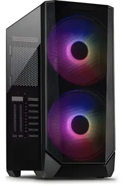 Inter-Tech IT-3503 Airstream černá / Skříň / Mid-Tower / E-ATX / 2x 200mm ARGB / tvrzené sklo (88881353)