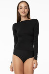 Dámské bezešvá košilka s dlouhým rukávem Simple Longsleeve Černá - Julimex černá M