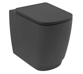 KLUDI - Resa S Stojící WC, vario odpad, Rimless, Spiralflush, matná černá 27WCB0339