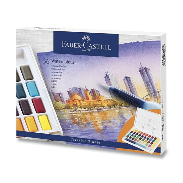 Faber - Castell Vodové barvy s paletou 36 ks
