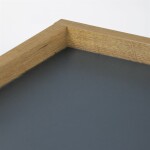 Stůl konferenční, MDF deska šedá s dekorativní hranou divoký dub, černý kov.