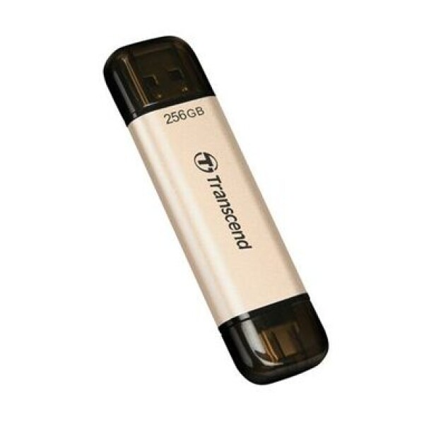 Transcend JetFlash 930C 256GB zlatá / Flash Disk / USB-A/C 3.2 Gen 1 / R: 420MBs / W: 400MBs (TS256GJF930C)