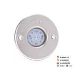 LED Světlo Hugo Lahme - RGBW barevné; 24 V; 4 LED, Ø 110 mm, červený bron - odolná vůči slané vodě, pro fóliové a betonové bazény